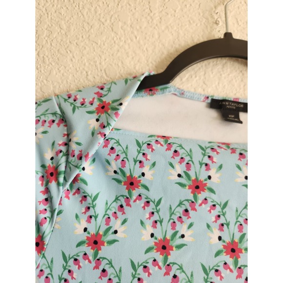 Ann Taylor Womens Flower Short Sleeve Blouse XSP - Picture 5 of 6